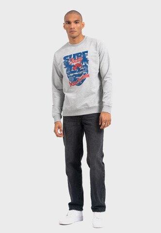 Oldskull Sweatshirt 'Wrldvibe Surf Dreams' in Grey
