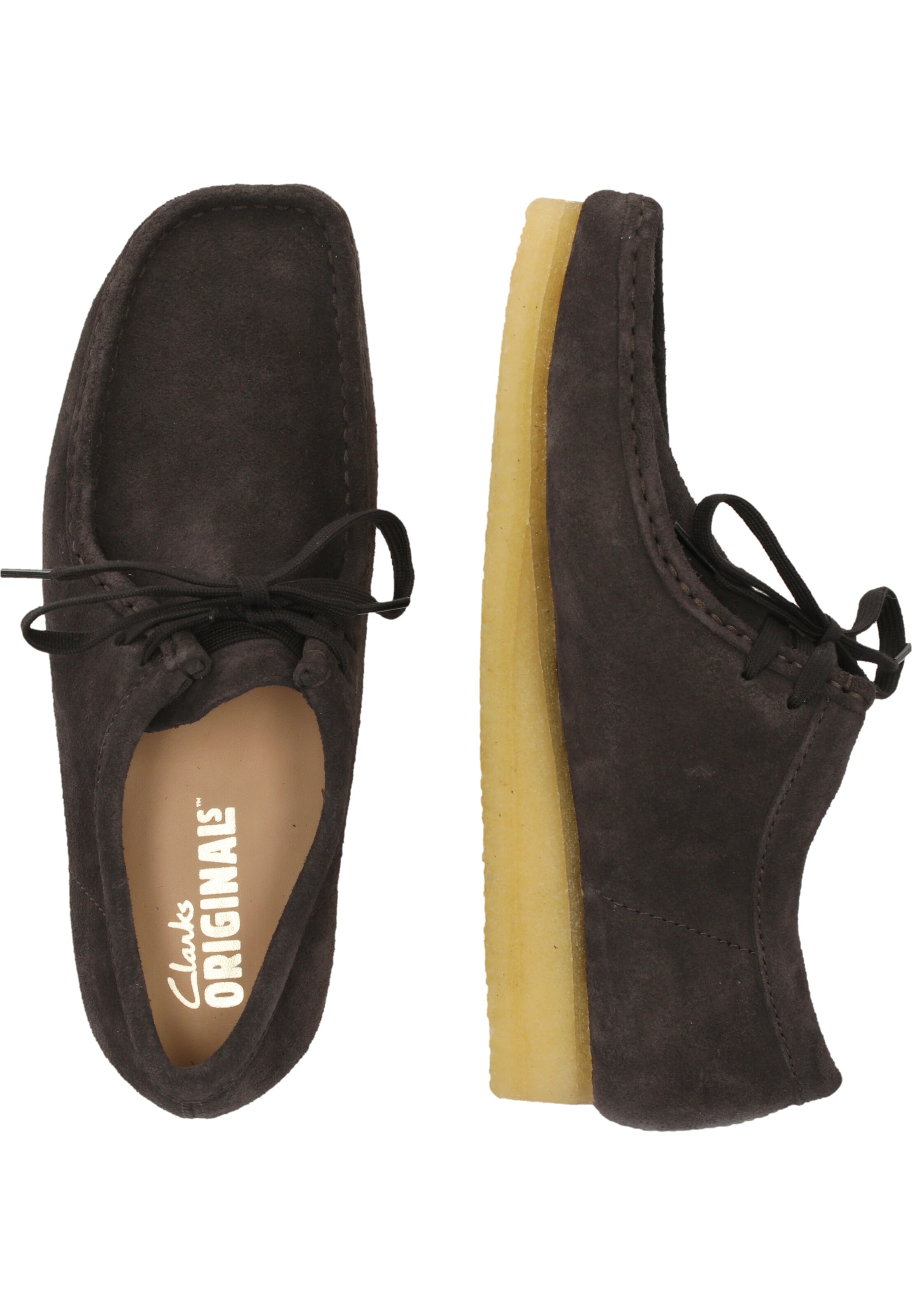 CLARKS Lace-up shoe 'Wallabee' in Brown