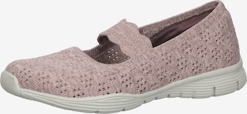 SKECHERS Ballet Flats with Strap in Purple: front