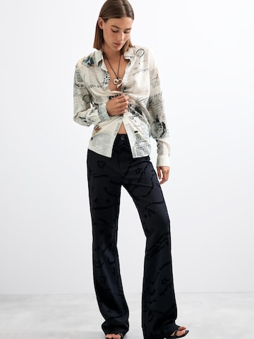 Desigual Расклешенный Штаны в Черный