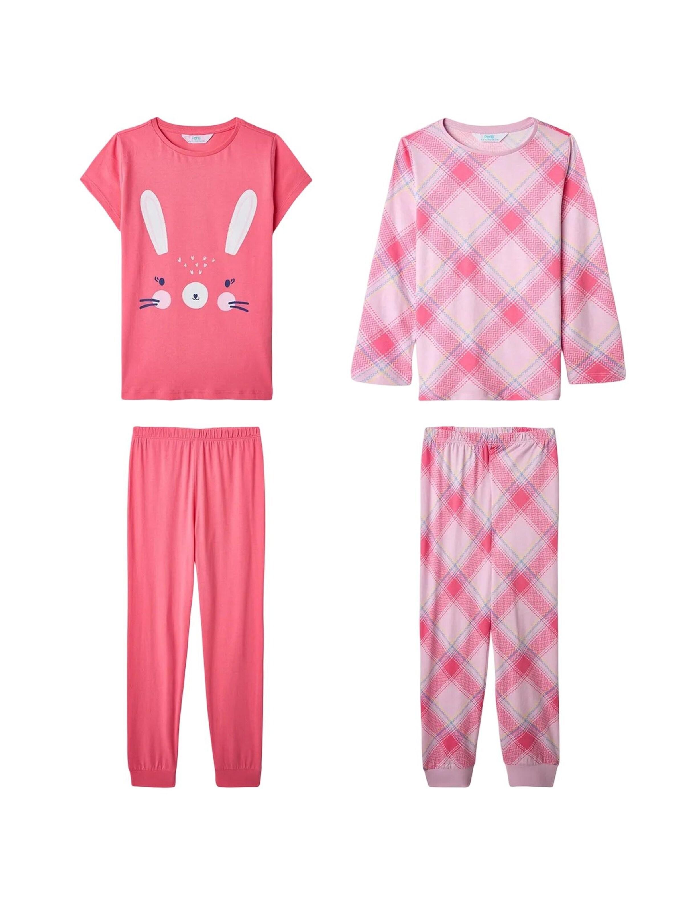 Penti Ruhák alváshoz 'PENTI Mädchen Pyjama-Set mit süßem Hasen' - rózsaszín