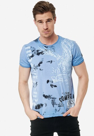 Rusty Neal Shirt 'American Eagle' in Blauw: voorkant