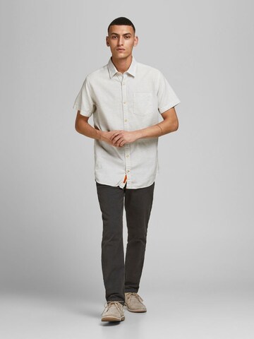 JACK & JONES Regular Fit Hemd 'Abel' in Beige