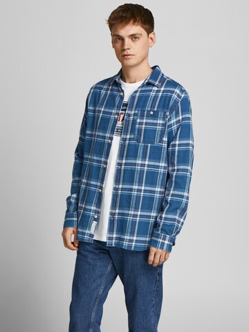 JACK & JONES - Comfort Fit Camisa 'Stanley' em azul: frente