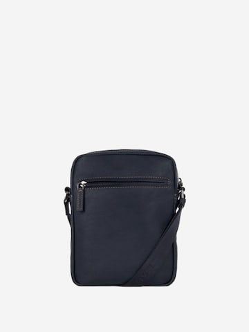 LANCASTER ParisTorba preko ramena 'Lancaster Sacoche cuir de vachette SOFT VINTAGE Bleu/Camel' - plava boja