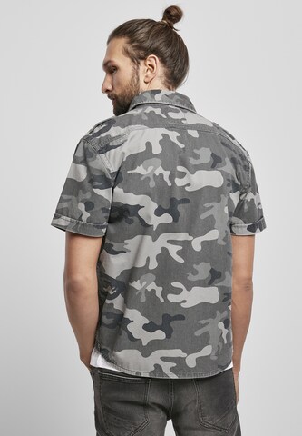 Brandit Comfort fit Button Up Shirt in Grey