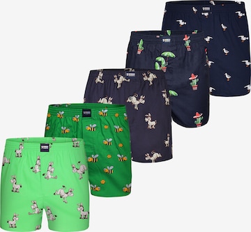 Boxers ' Motiv Mix ' Happy Shorts en bleu : devant