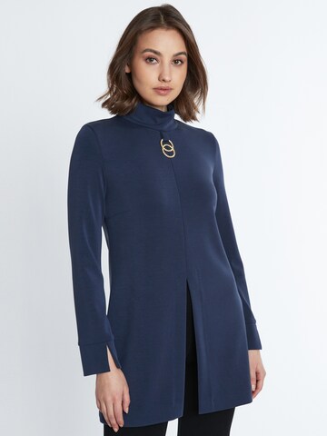 Ana Alcazar Bluse ' Semira ' in Blau: Vorderseite