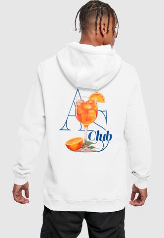 Mister Tee Tréning póló 'A S Club' - fehér: elől