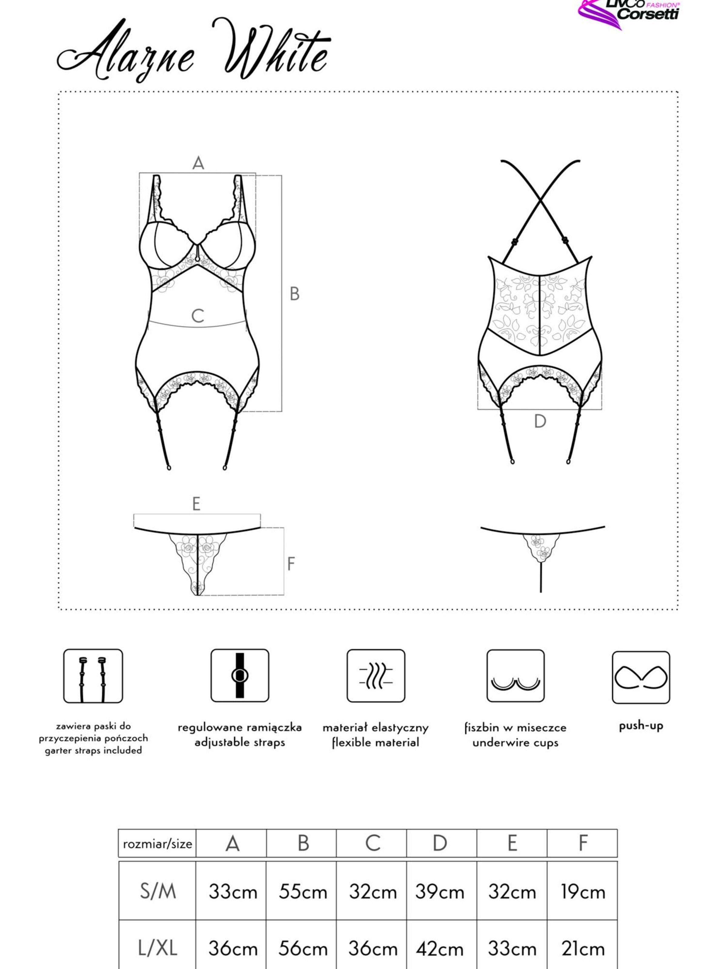 Livco Corsetti Negligee 'Alazne' in White