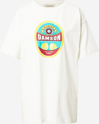 Tricou Damson Madder pe turcoaz / galben / roșu / alb, Vizualizare produs