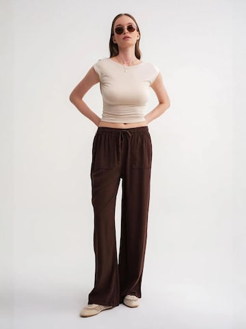 Wide Leg Pantalon 'Hose' MixRay en marron