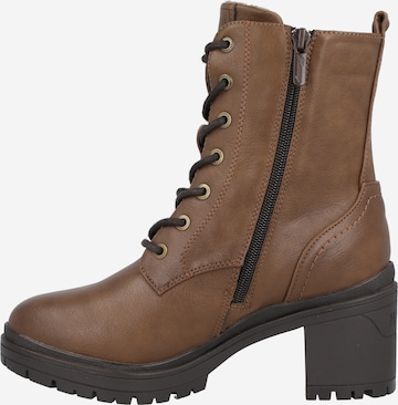 MUSTANG Lace-Up Ankle Boots in Brown