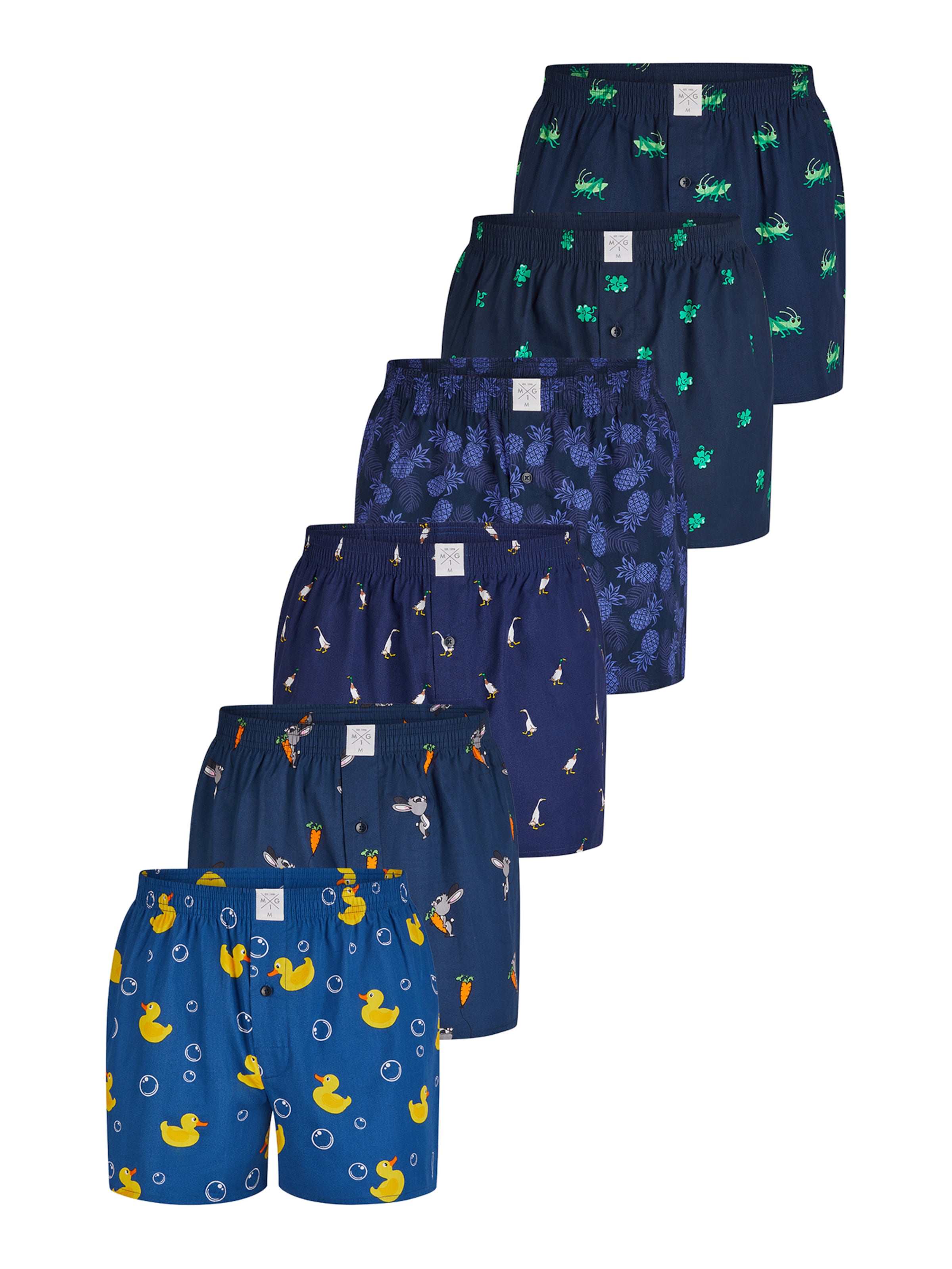 MG-1 - Calzoncillo boxer ' Classics ' en azul: frente