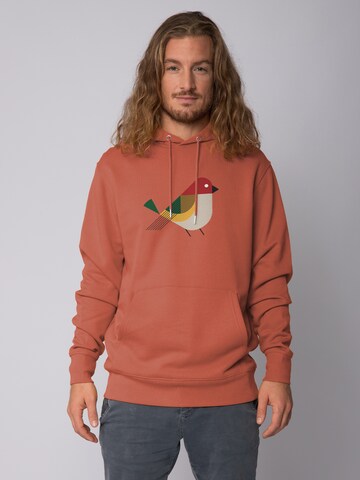 Sweat-shirt ' Vogel ' Watapparel en marron : devant
