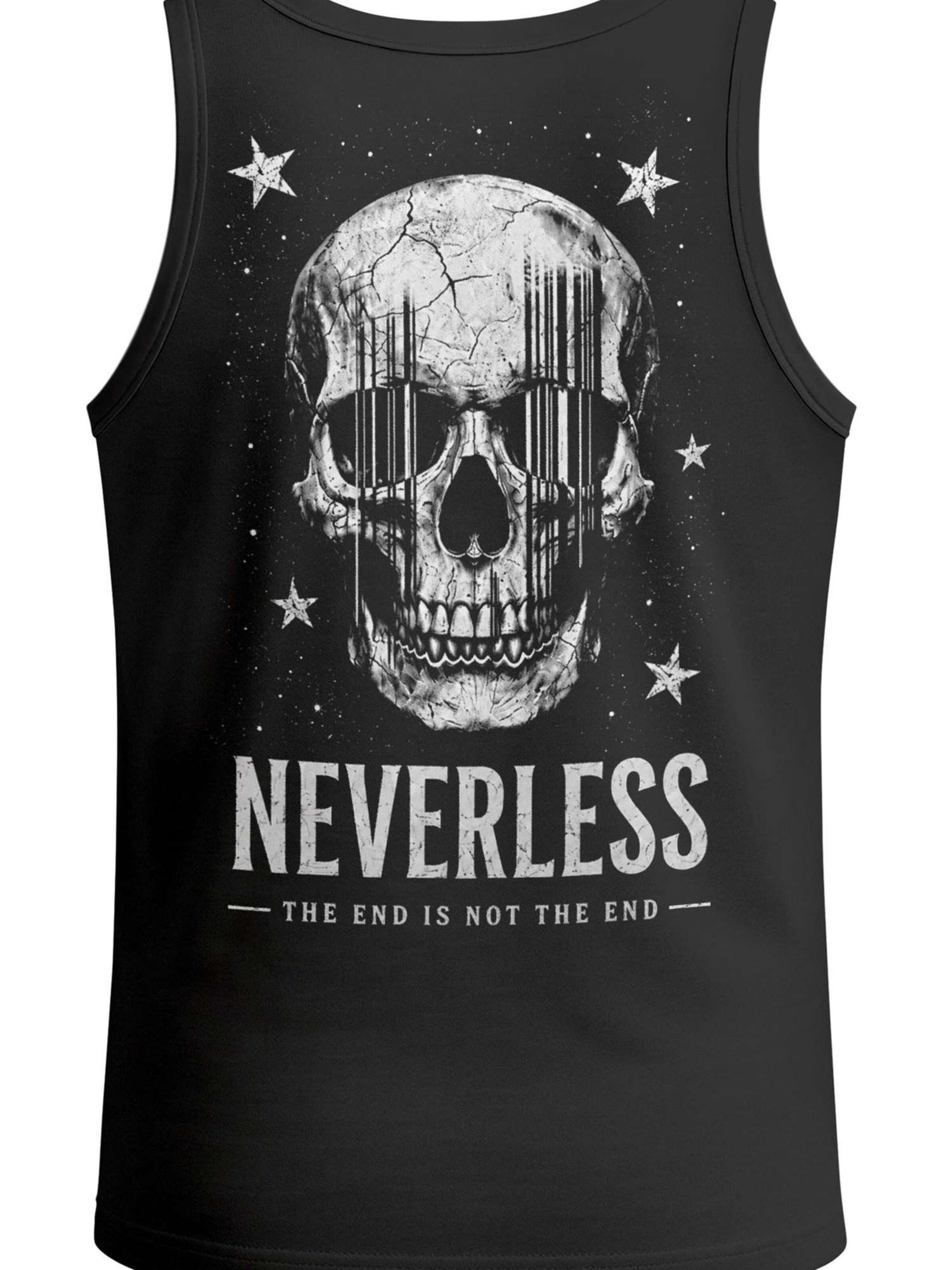 Neverless Shirt 'Star Skull' in Black