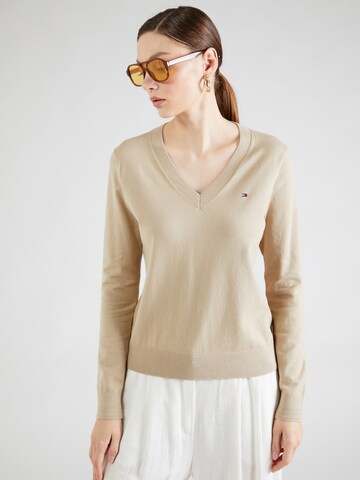 TOMMY HILFIGER Pullover i beige: forside