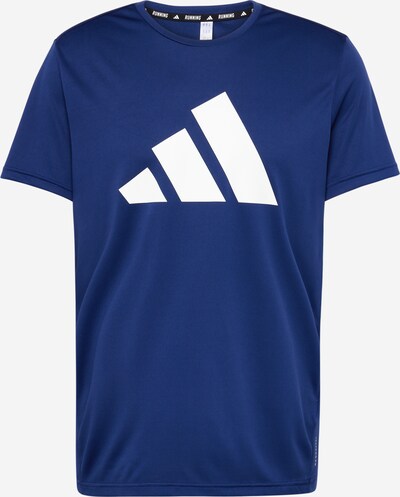 ADIDAS PERFORMANCE T-Shirt fonctionnel 'RUN IT' en bleu foncé / blanc, Vue avec produit