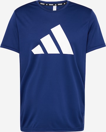 ADIDAS PERFORMANCE - Camiseta funcional 'RUN IT' en azul: frente