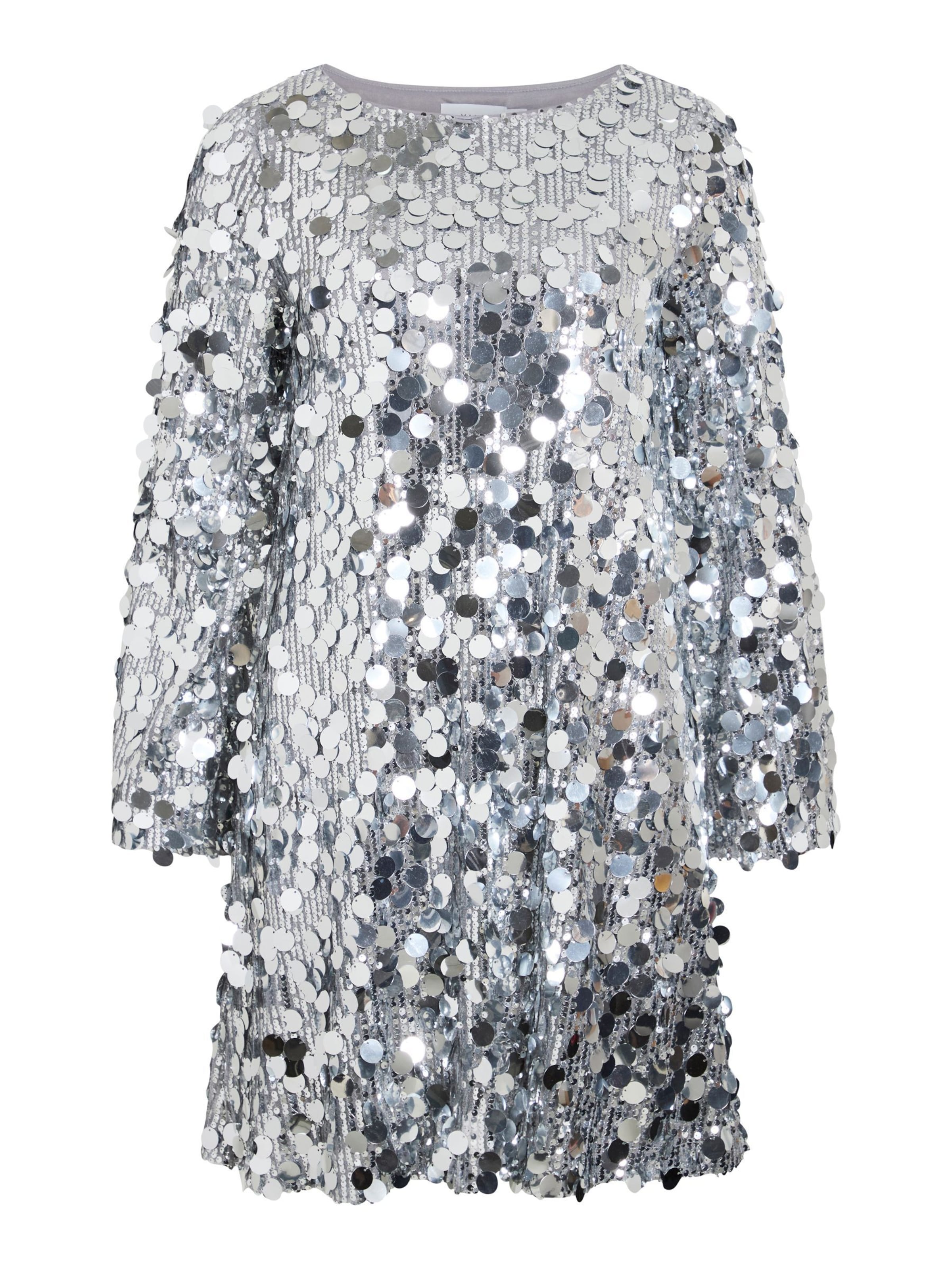 VILA - Vestido de gala 'VIChaya' en plata: frente