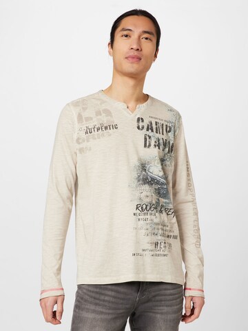 CAMP DAVID Shirt in Beige: front