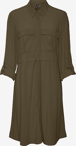 VERO MODA - Vestido camisero en verde: frente