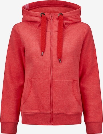 Veste de survêtement salzhaut en rouge : devant