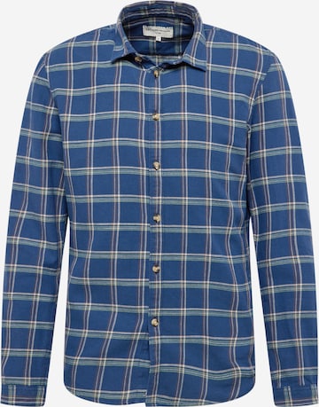 TOM TAILOR DENIM Slim fit Button Up Shirt in Blue: front