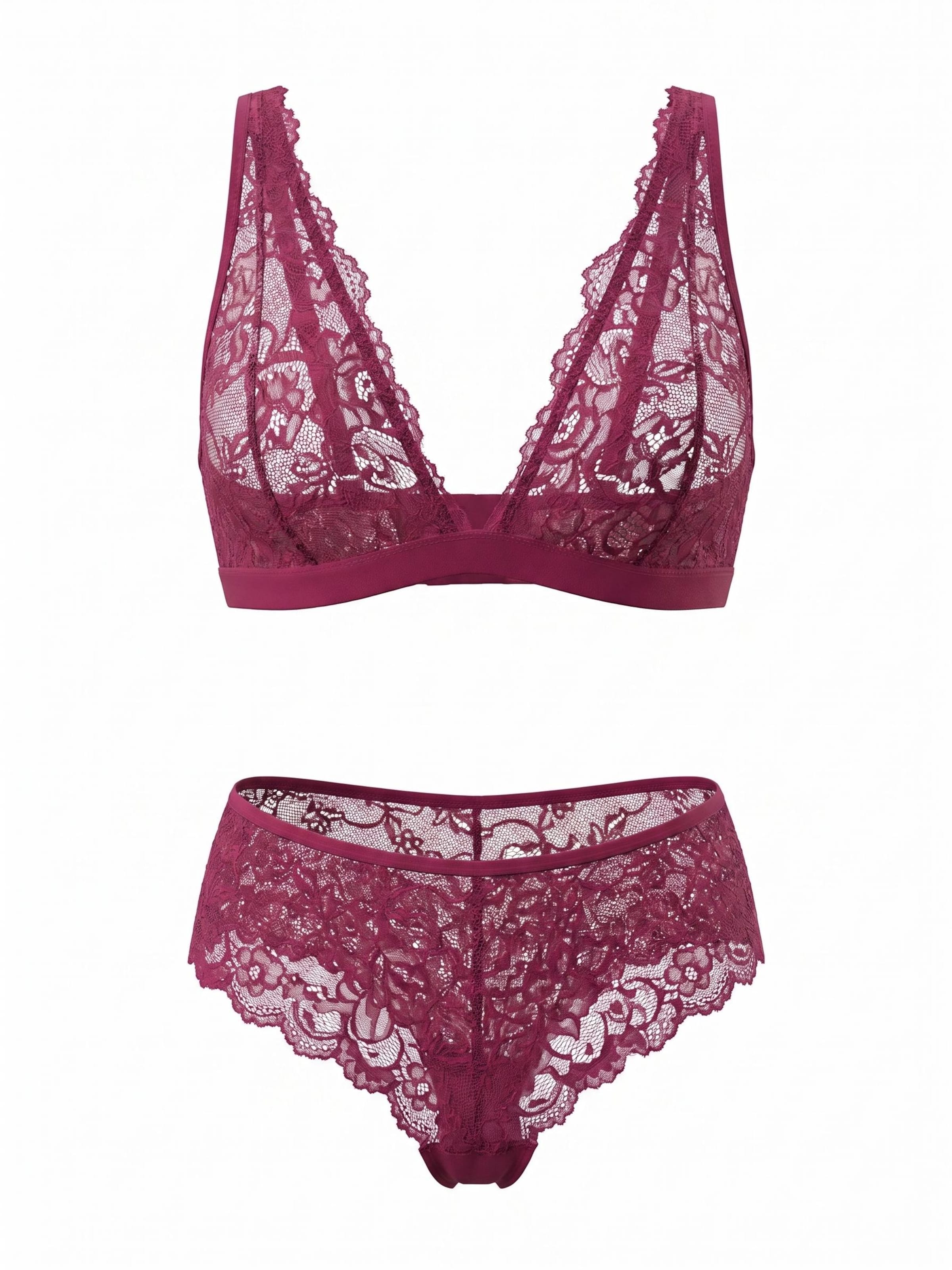 Cupshe Bustier Wäsche-Sets in Rot: Vorderseite