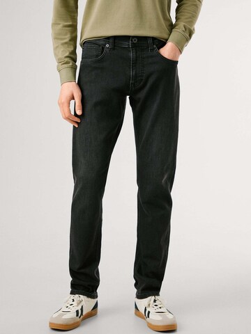 Pepe Jeans Slimfit Jeans 'Track' in Zwart: voorkant