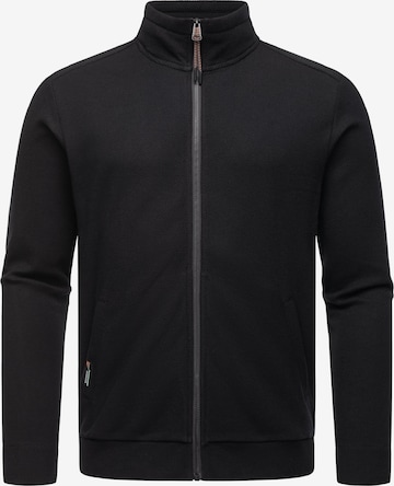 Ragwear - Sudadera con cremallera 'Carlow' en negro: frente