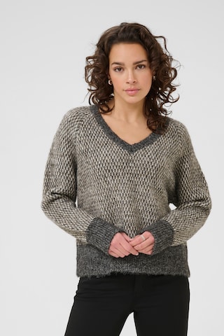 Pull-over Kaffe en gris : devant