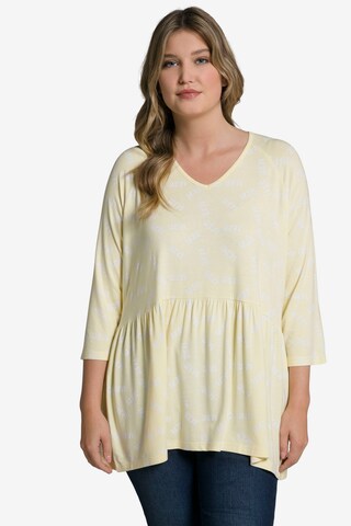 T-shirt Ulla Popken en jaune : devant