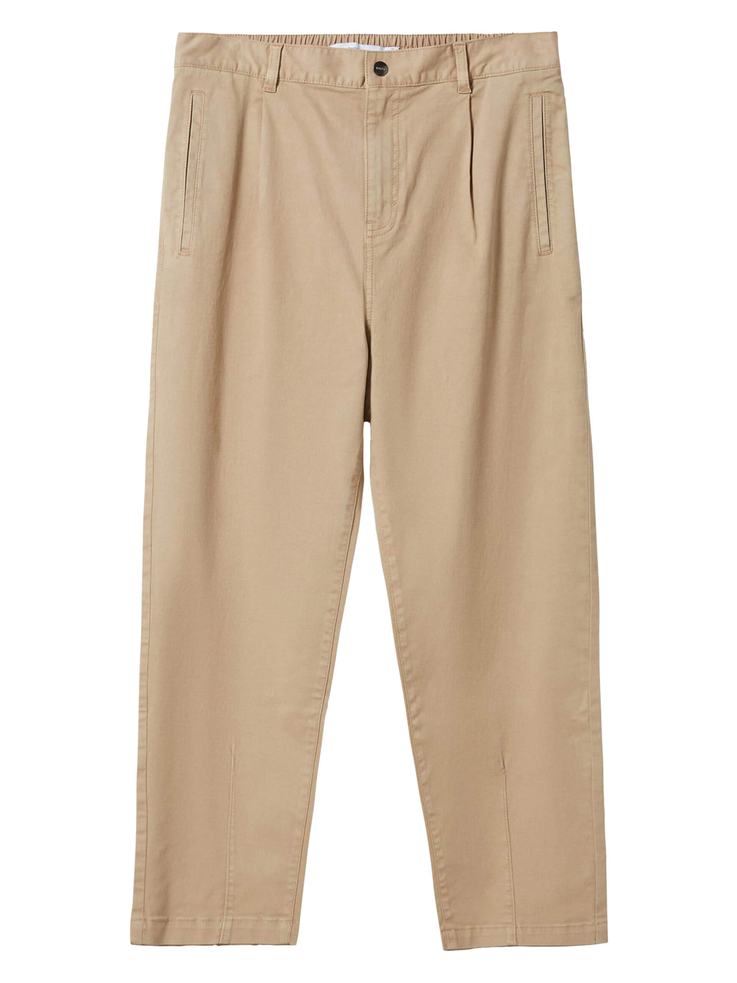 Bershka Loosefit Hose in Beige: Vorderseite