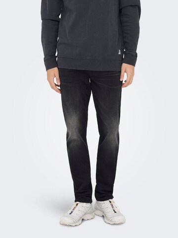 Only & Sons Slim fit Jeans 'ONSLOOM' in Black: front