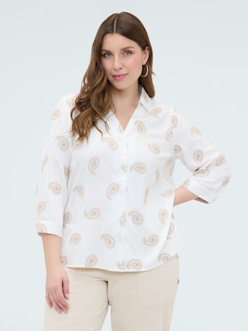 Fiorella Rubino Shirt in Wit: voorkant