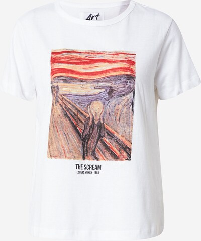 OVS T-shirt en mélange de couleurs / blanc, Vue avec produit