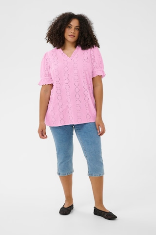 Chemisier 'Dina' KAFFE CURVE en rose