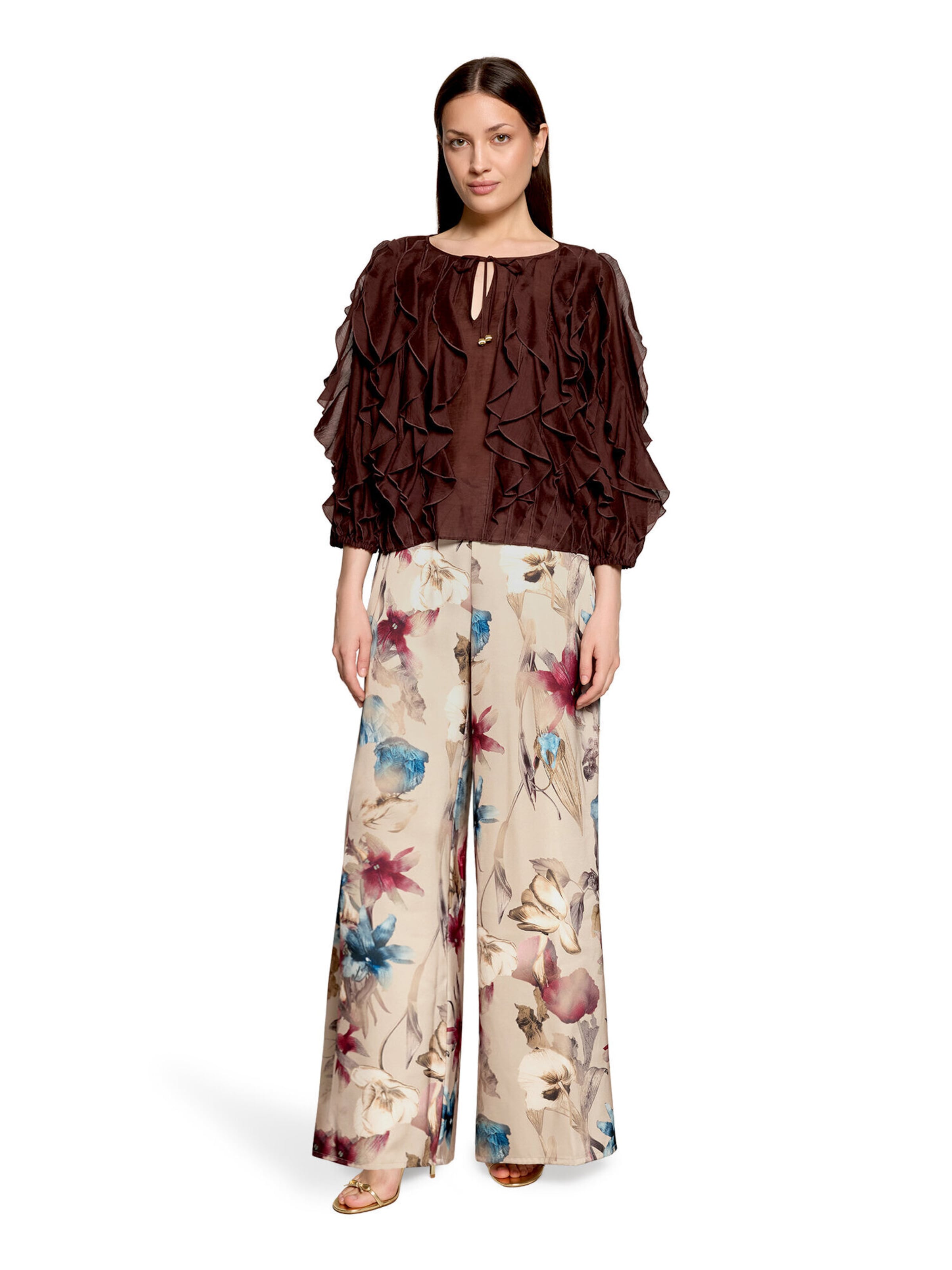 Wide Leg Pantalon Vera Mont en marron