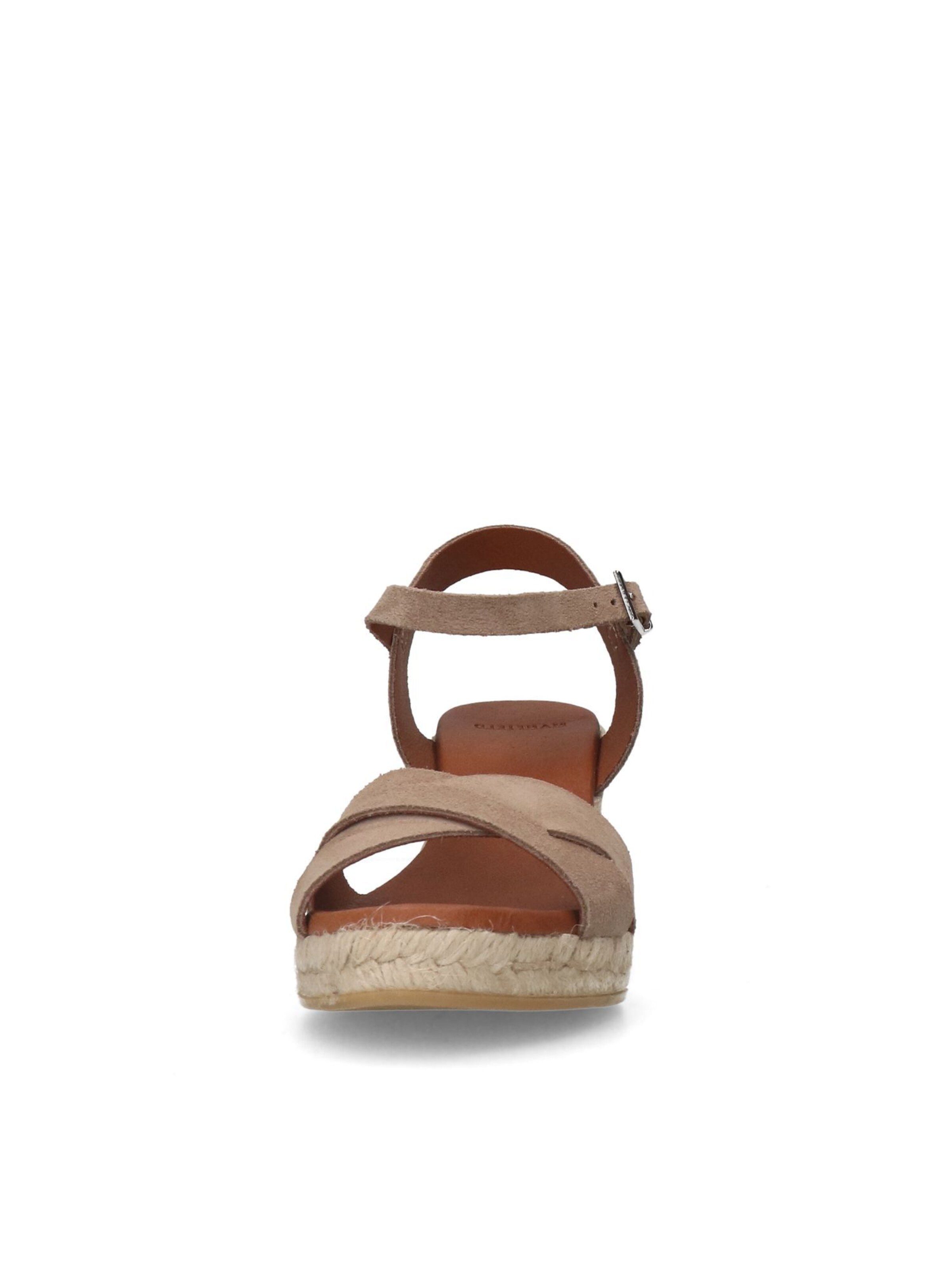 MANFIELD Strap Sandals in Grey