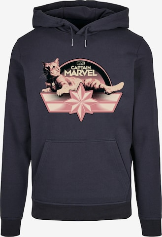 ABSOLUTE CULT Sweatshirt 'Captain Marvel - Chillin Goose' in Blue: front