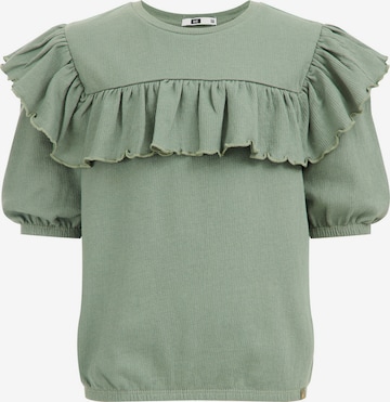 T-Shirt WE Fashion en vert : devant