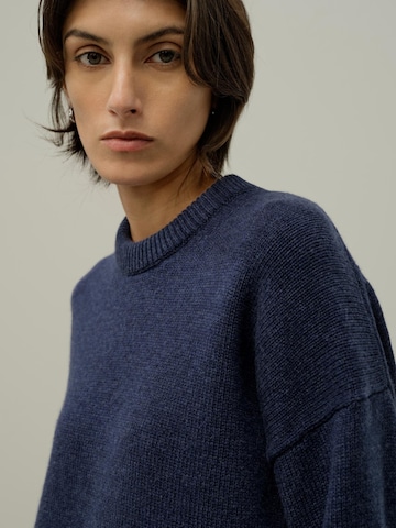 Lilysilk Pullover 'Wolle und Kaschmir Oversize Pullover mit Rundhalsausschnitt'‌‌‌‌‌ in Blau