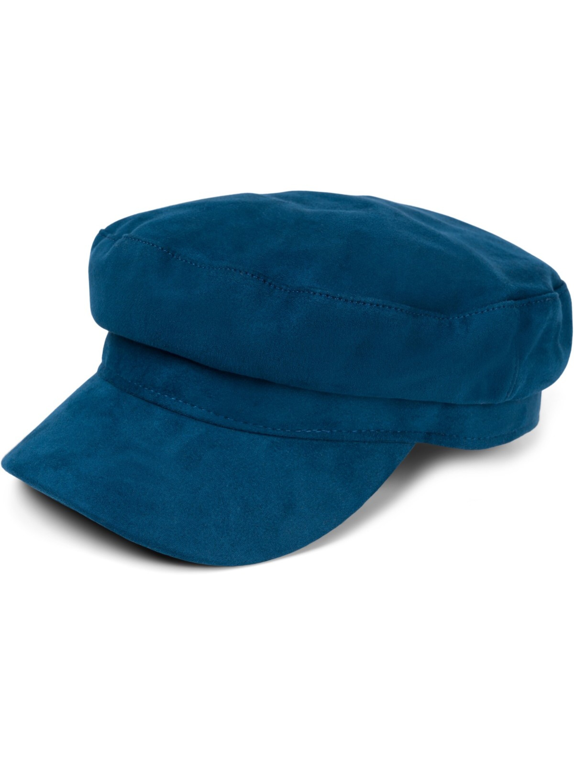 styleBREAKER Beanie 'Ballonmütze Einfarbig Veloursleder Optik' in Green: front