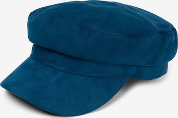 styleBREAKER Beanie 'Ballonmütze Einfarbig Veloursleder Optik' in Green: front