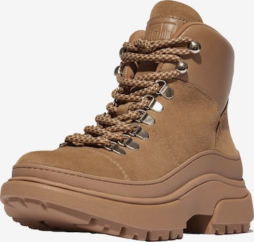 FitFlop Schnürstiefel in Braun: Vorderseite