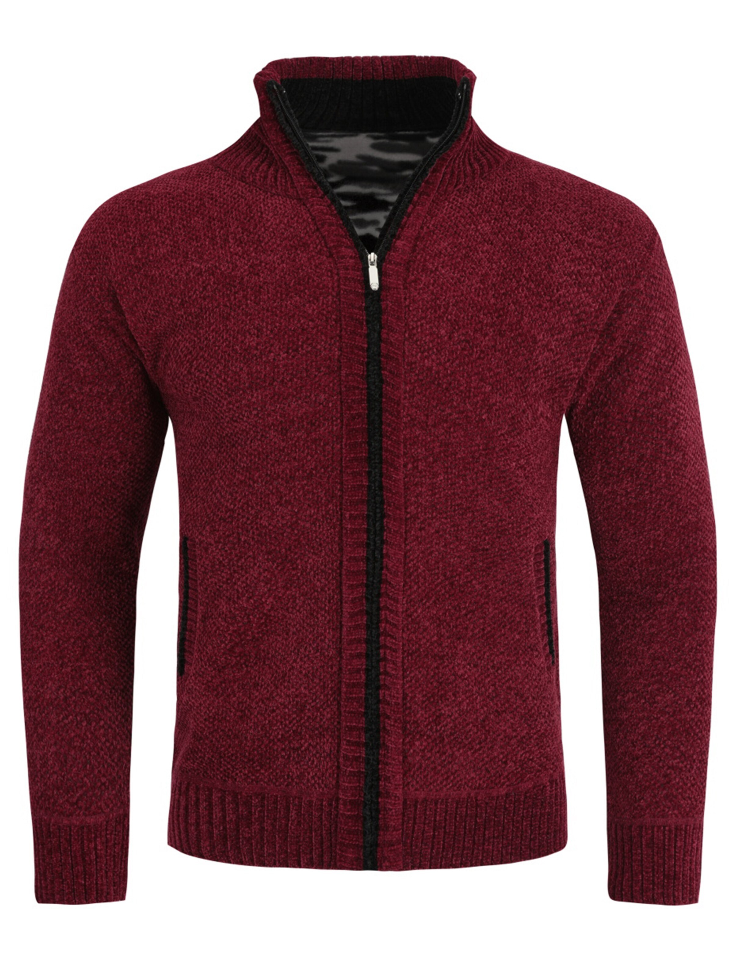 ALLTHEMEN Knit Cardigan 'Wärmefluss' in S in Dark red, Item view