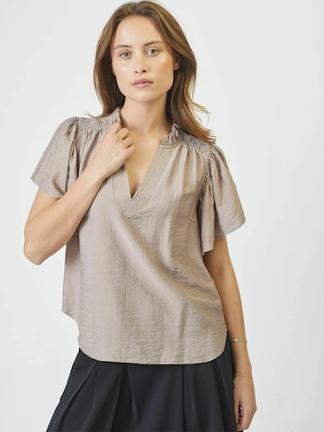 Chemisier 'Hera' co'couture en marron : devant