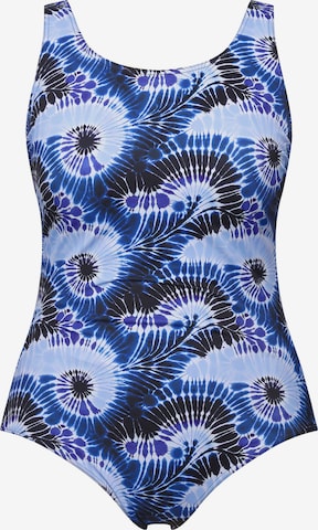 Ulla Popken Badpak in Blauw: voorkant