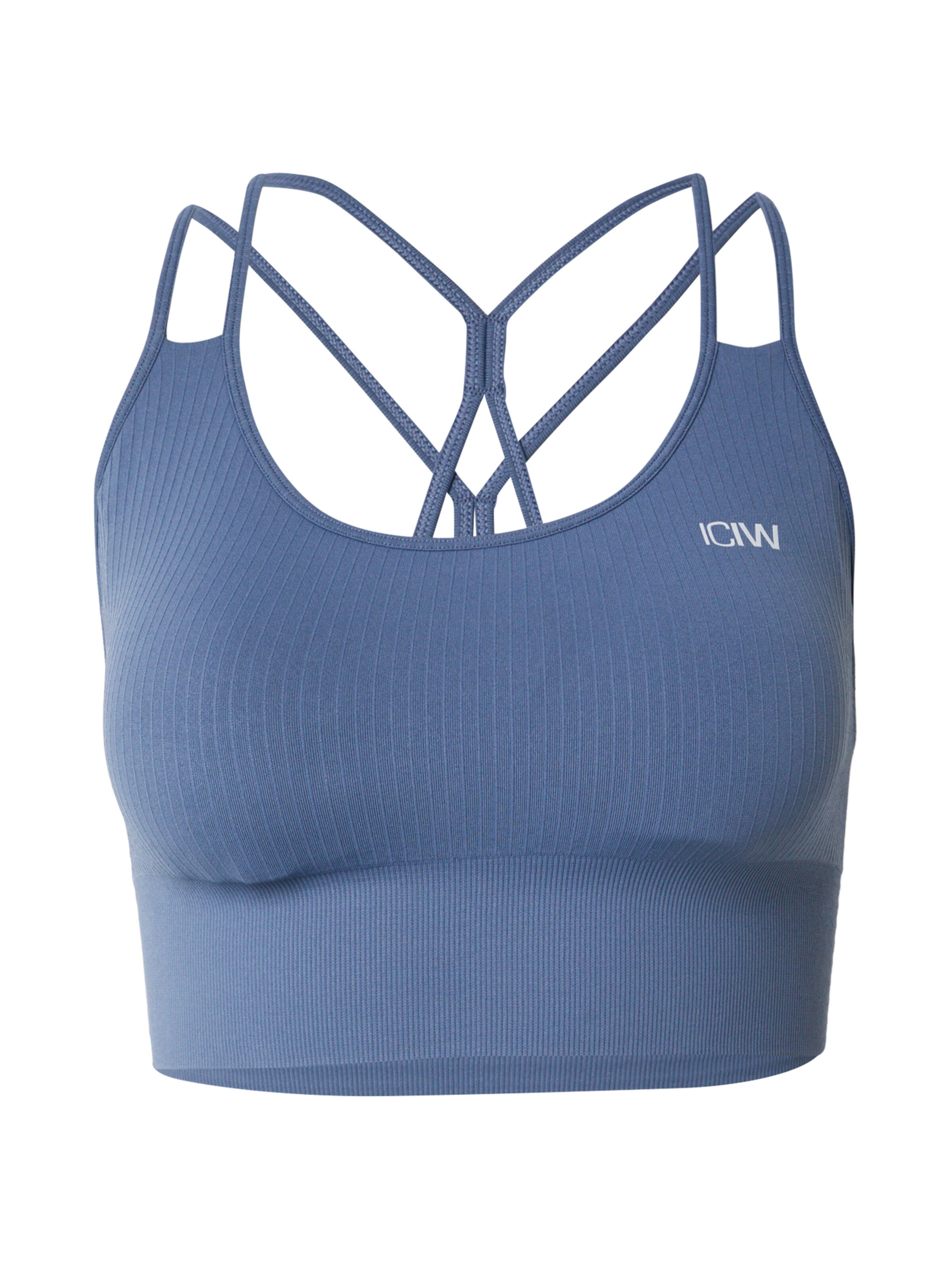 ICANIWILL Õlapaelteta topp Spordirinnahoidja, värv sinine: eest vaates